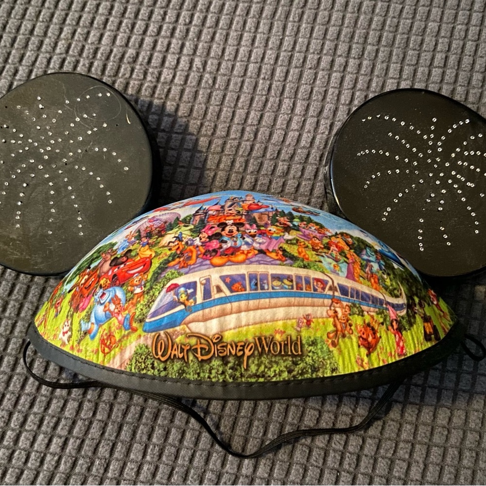 Disney Colorful Mickey Mouse Ears with Monorail Design